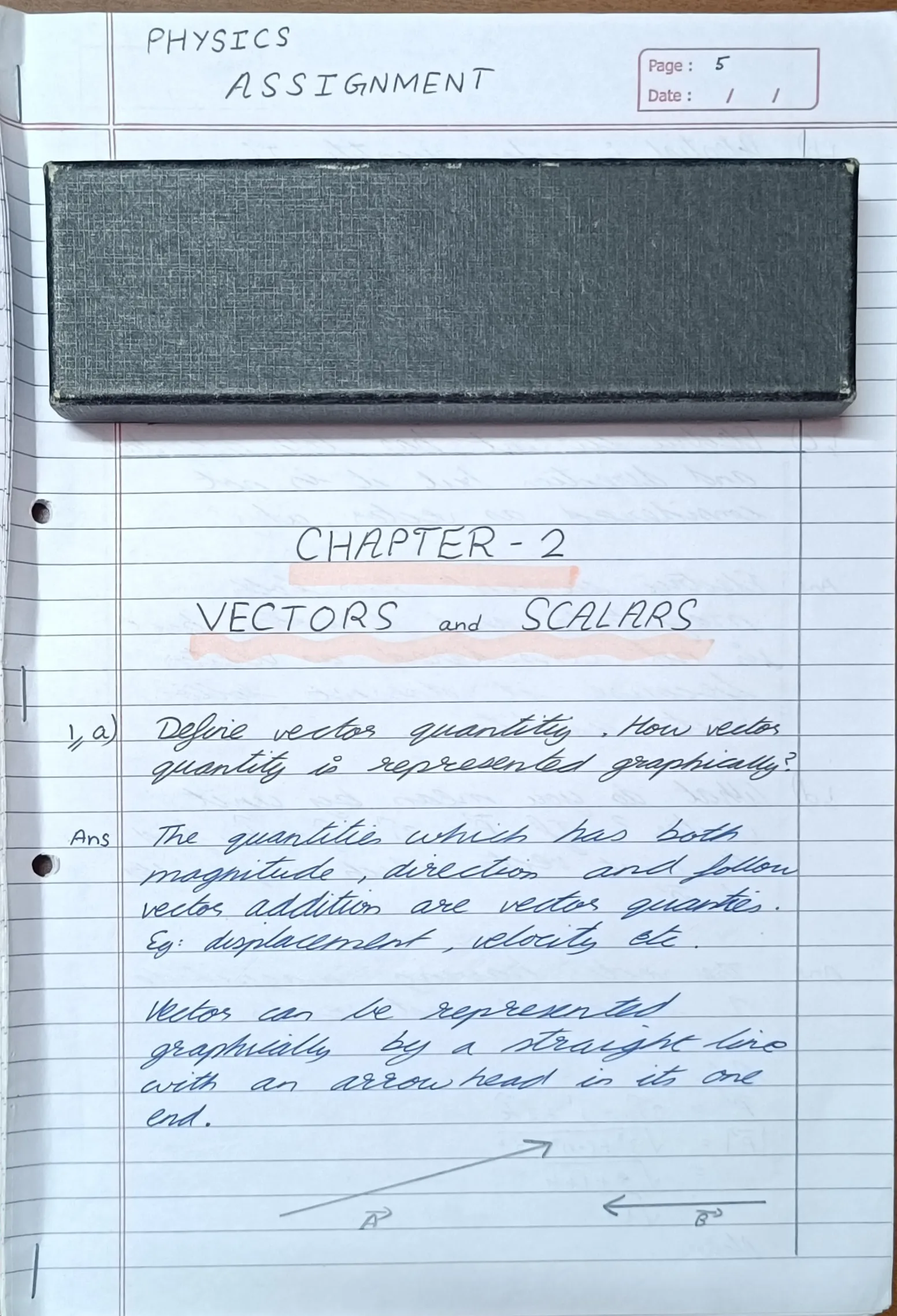 Vectors and Scalars Lesson 1 - Page 1